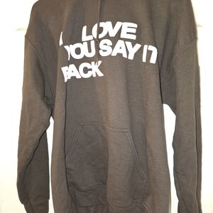 #392 LONELY GHOST Black Graphic Hoodie